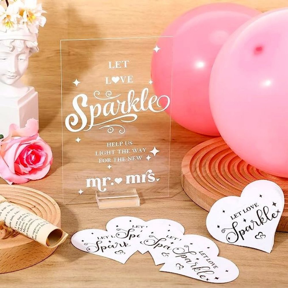 Let Love Sparkle Wedding favor Sign